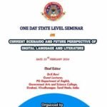 One Day State Level Seminar on Current Scenario and Future Perspective of Digital Language and Literature on 23th February 2024